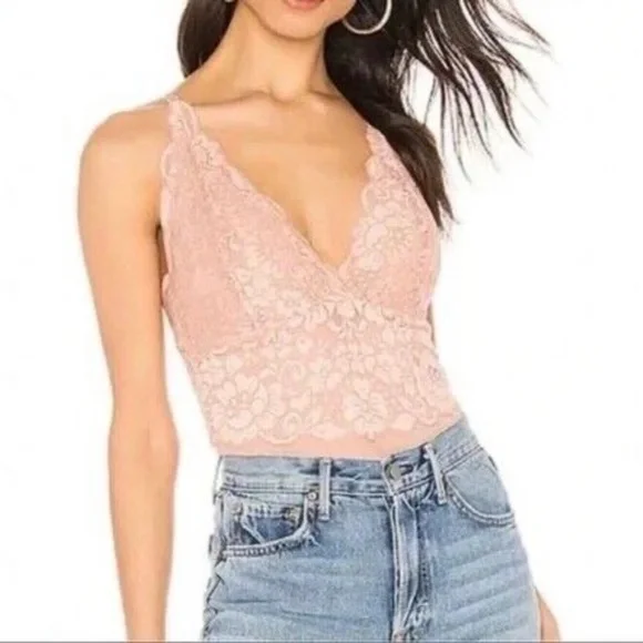 We Are HAH (Hot As Hell) Smarty Pants Bodysuit Copper Rose Size L - NWT